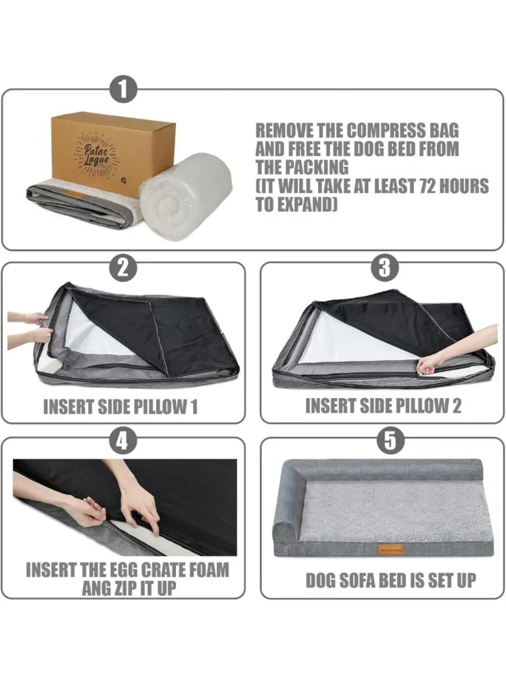 Large Orthopedic Dog Bed 36
